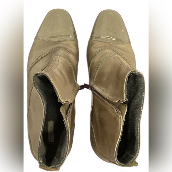 Bottega Veneta Mens Brown Leather Wingtip Side Zip Ankle Booties Sz 43.5 W/ Coa main image 7